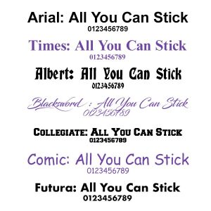 All You Can Stick Vinyl Lettering Font Style